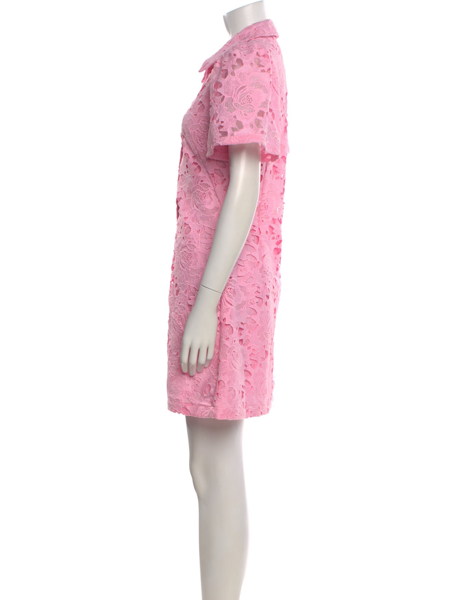 knee length dresses for ladies Leo Lin Aliyah Lace Butterfly Sleeve Midi Dress in Candy Pink – Coco & Lola main image 1