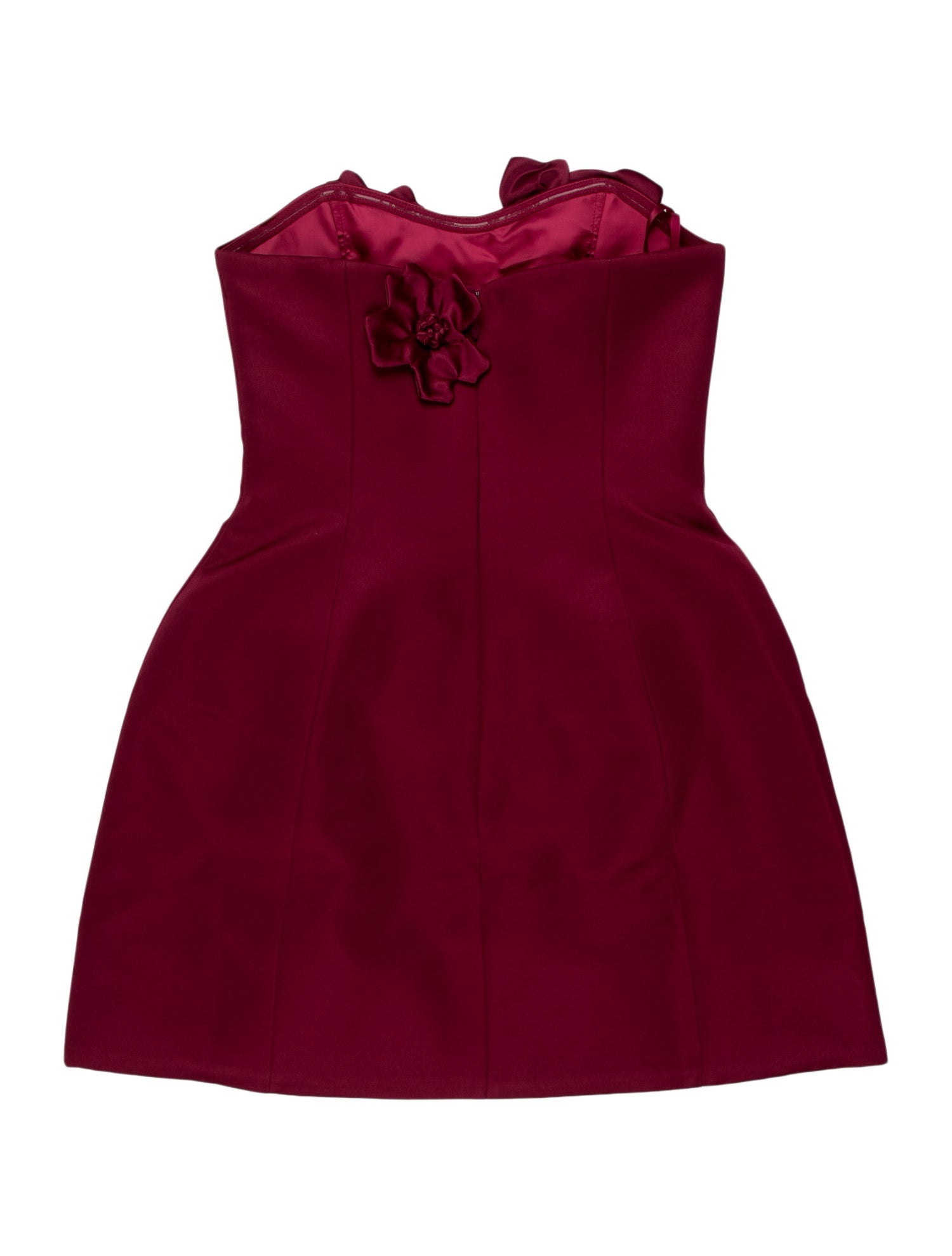 leo lin red dress LEO LIN Camilla Rosette-detailed Pliss Maxi Dress in Red