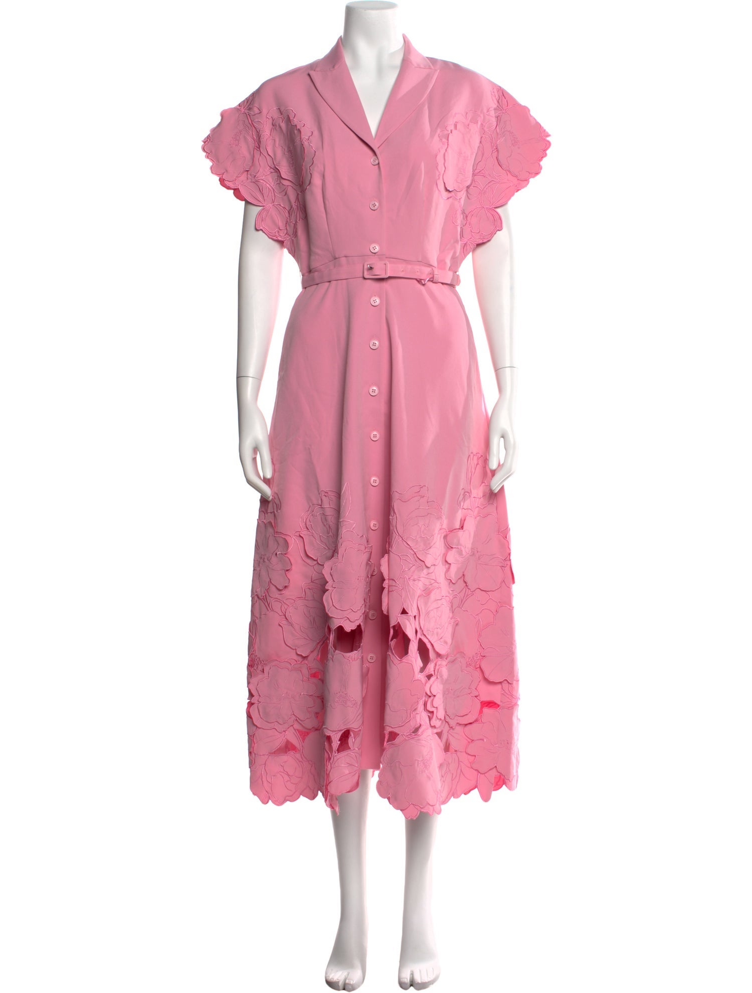 leo lin pink floral dress Leo Lin Isabelle Ruffled Floral Maxi Dress | Pink