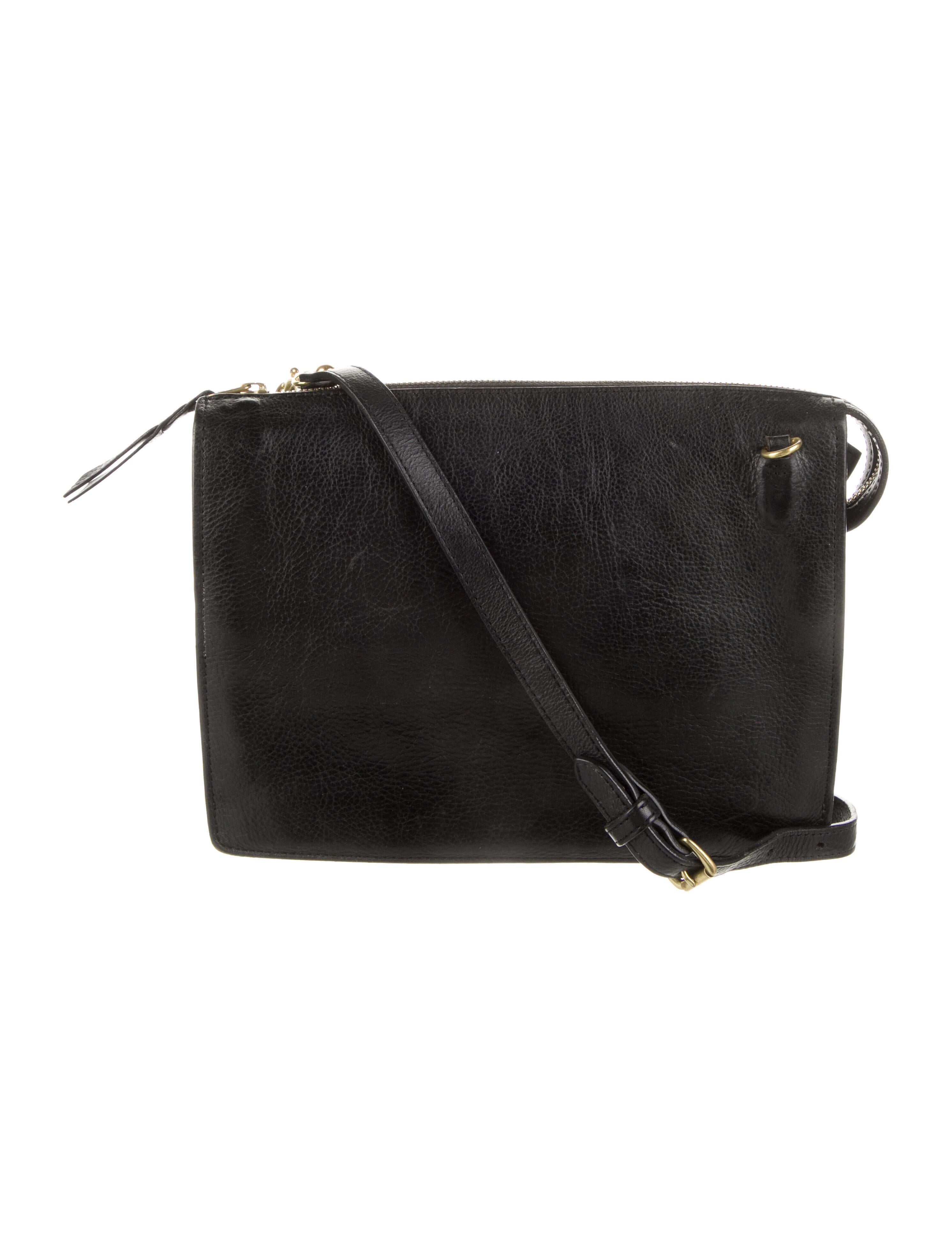 Lotuff Leather Leather Shoulder Bag Black Crossbody Bags, Handbags