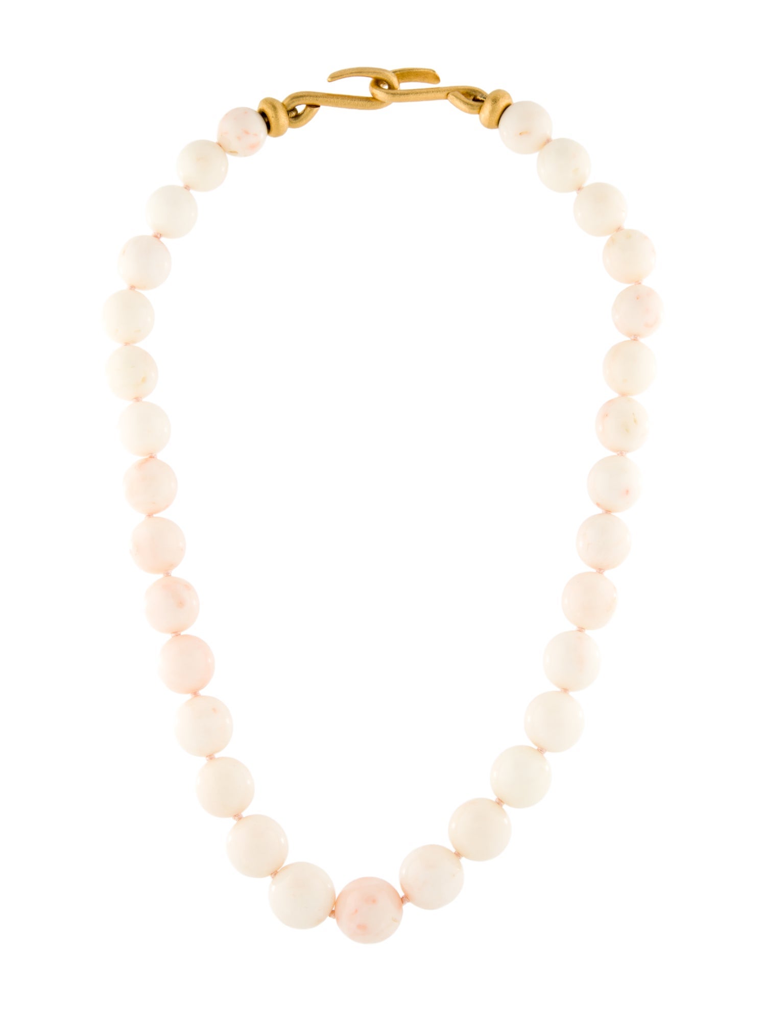 Linda Lee Johnson 22K Coral Bead Strand Necklace
