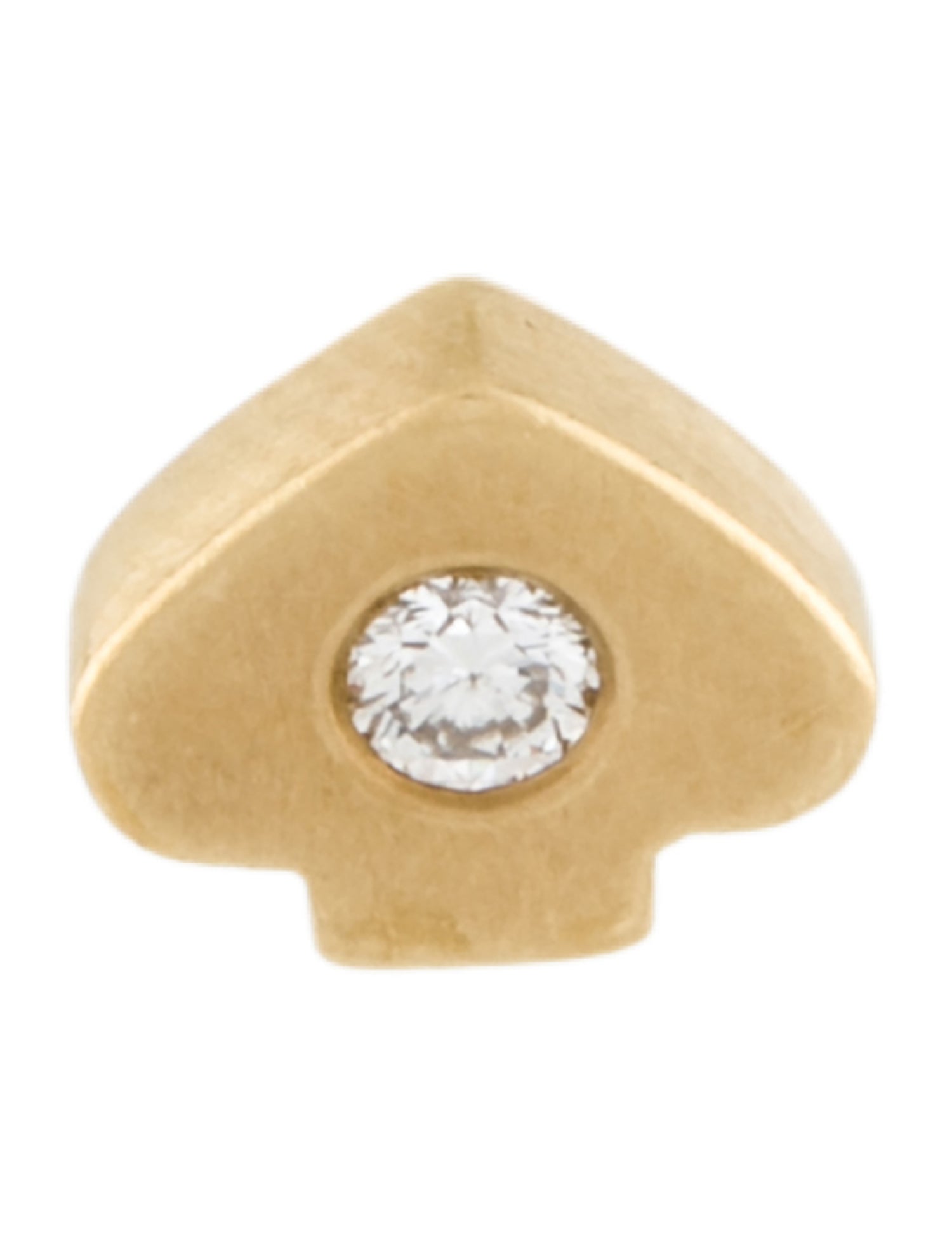 Linda Lee Johnson 18K Diamond Spade Single Stud Earring