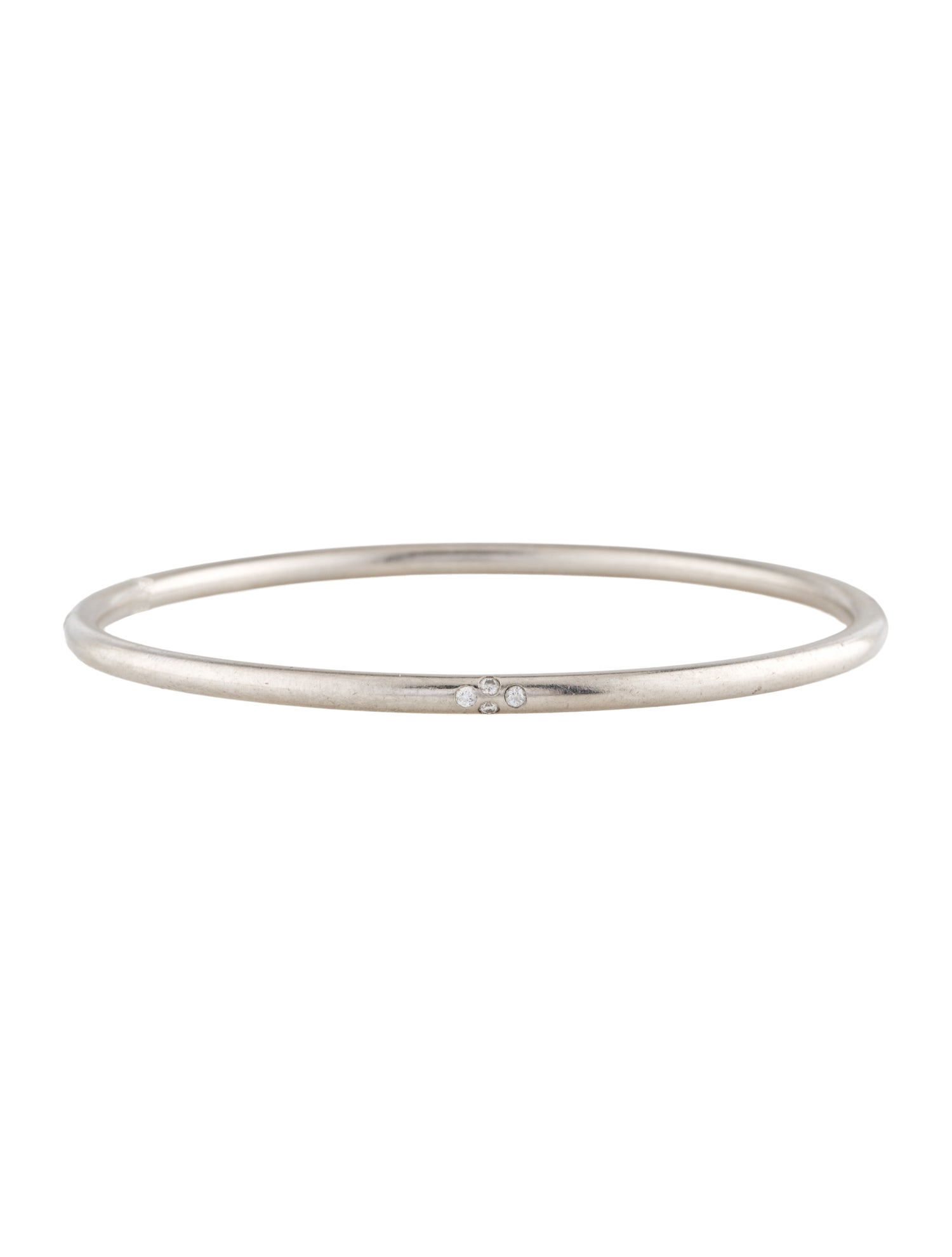 Linda Lee Johnson Platinum Diamond Bangle Bracelet