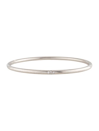 Linda Lee Johnson Platinum Diamond Bangle Bracelet