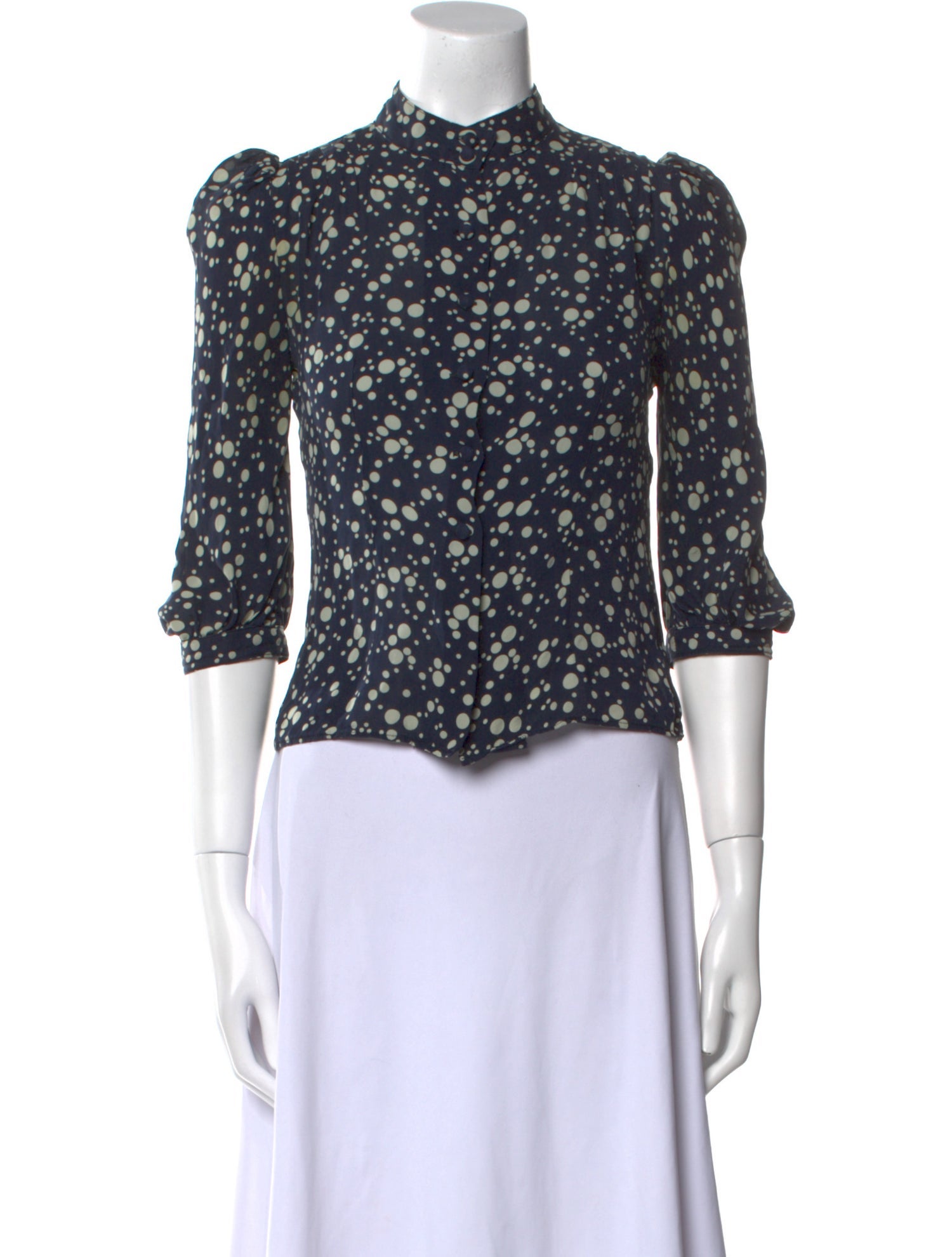 Lyell Floral Print Mock Neck Crop Top