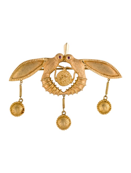 Lalaounis 18K Bees of Malia Brooch Pendant