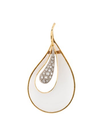 Lalaounis Pendant Necklace 18K Quartz & Diamond