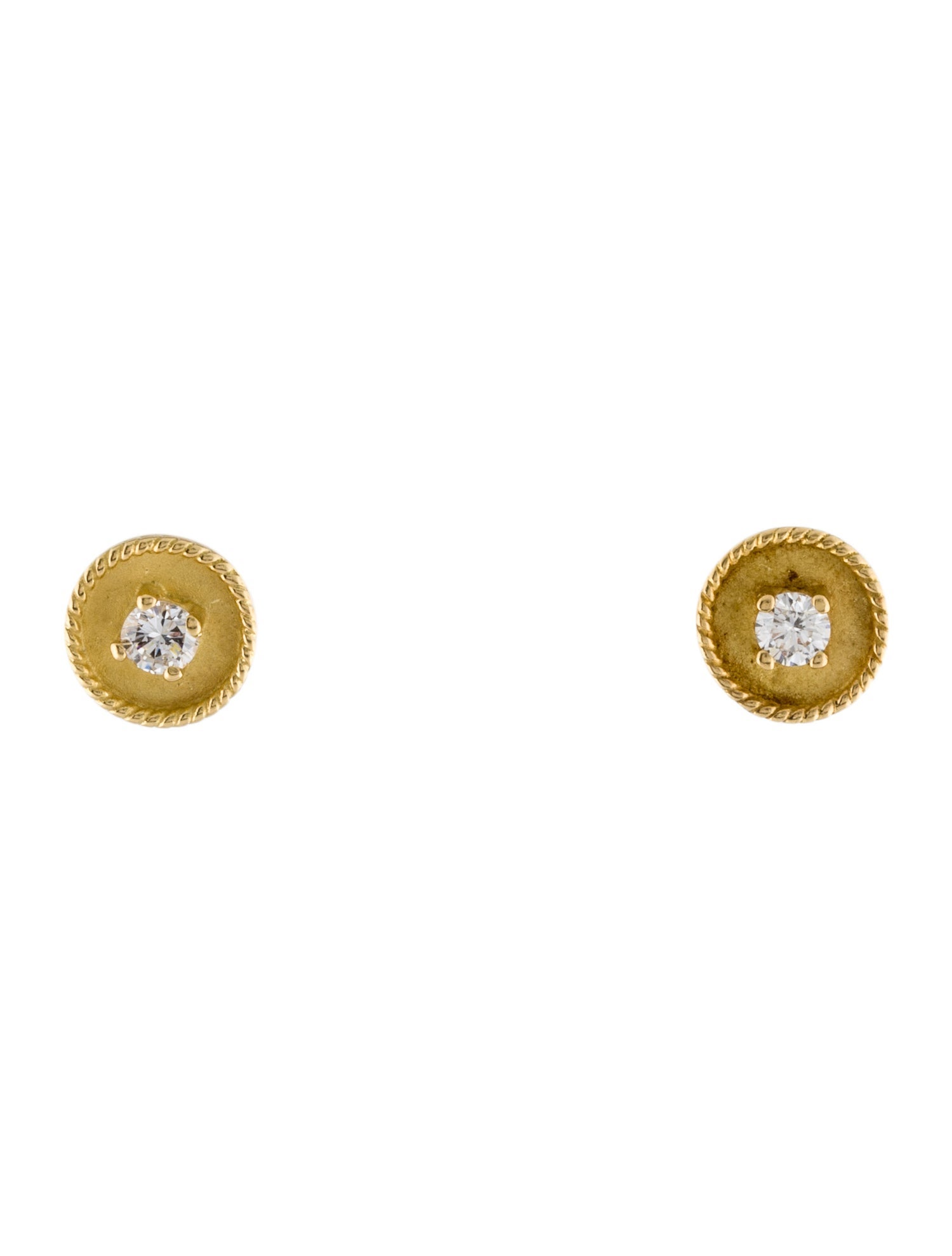 Lalaounis 18K Diamond Theodora Stud Earrings