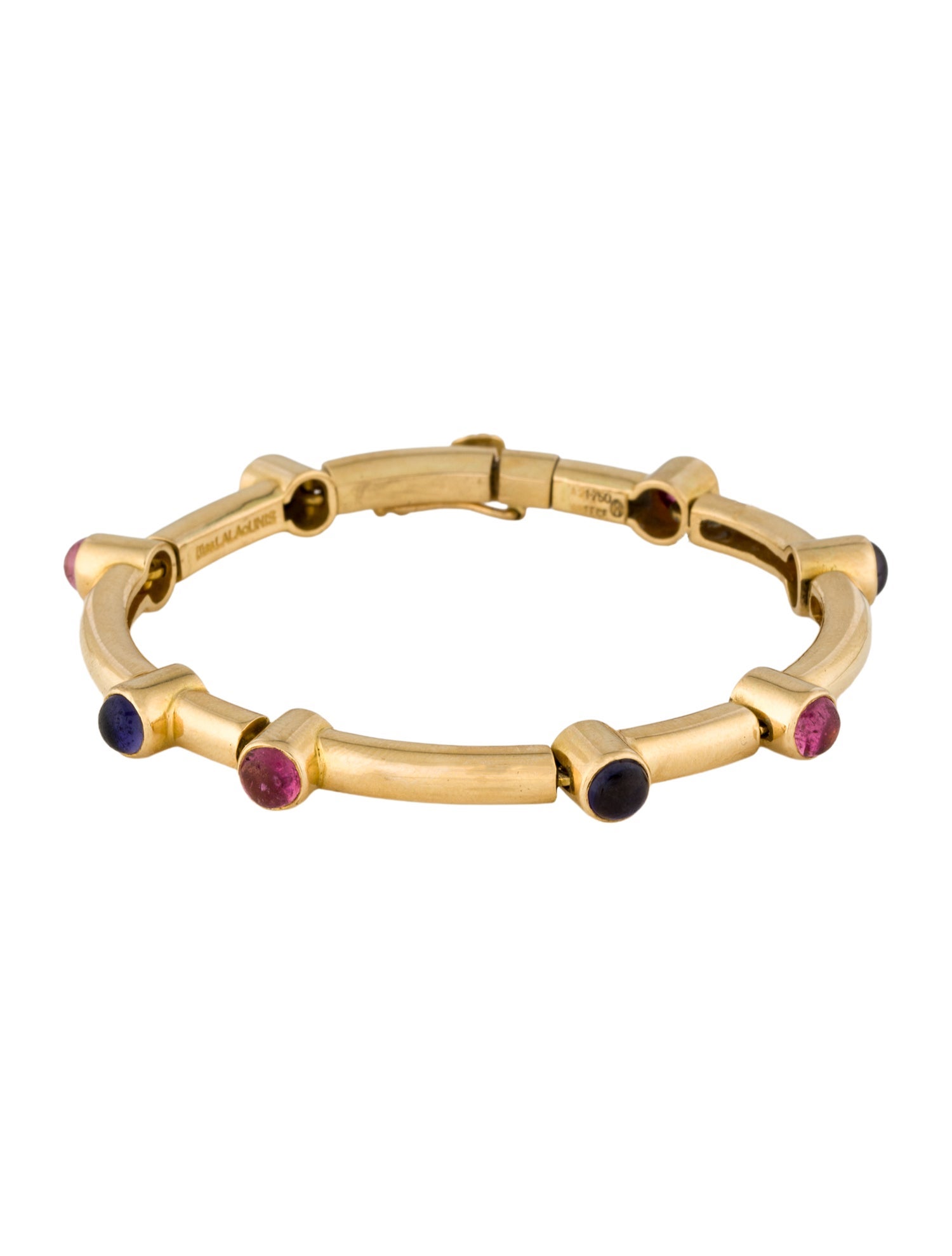 Lalaounis 18K Tourmaline & Iolite Link Bracelet