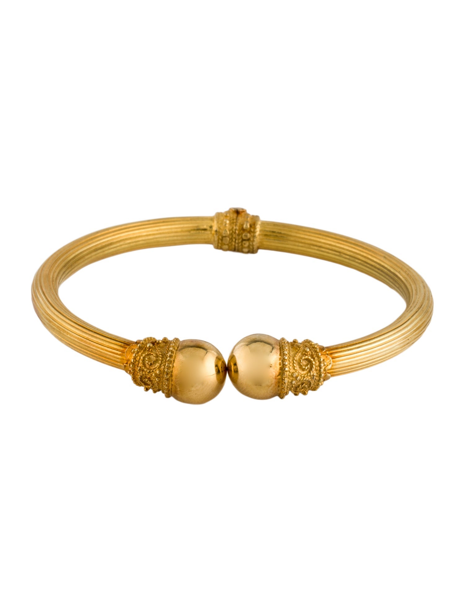Lalaounis 18K Textured Cuff Bracelet