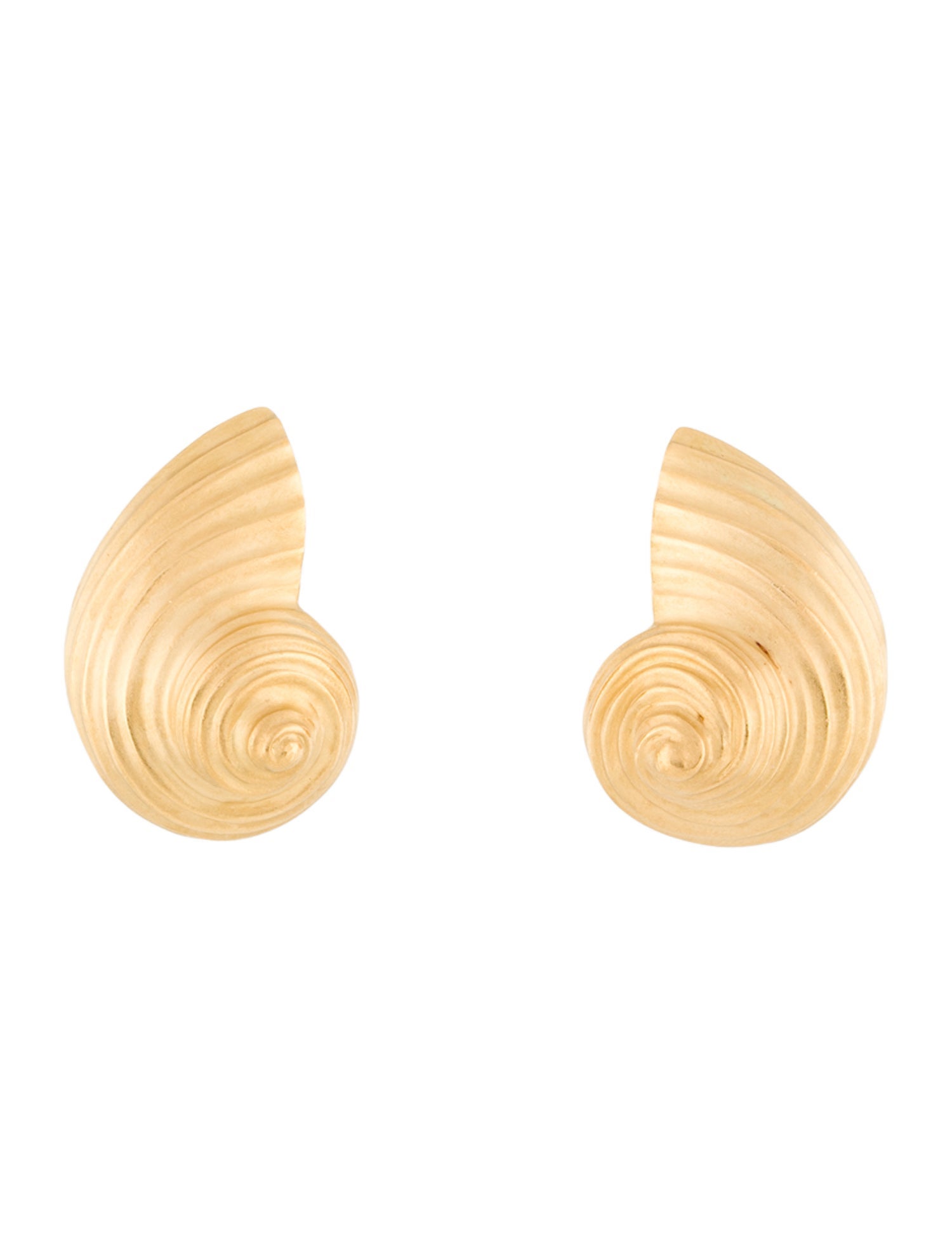 Lalaounis 18K Shell Clip On Earrings