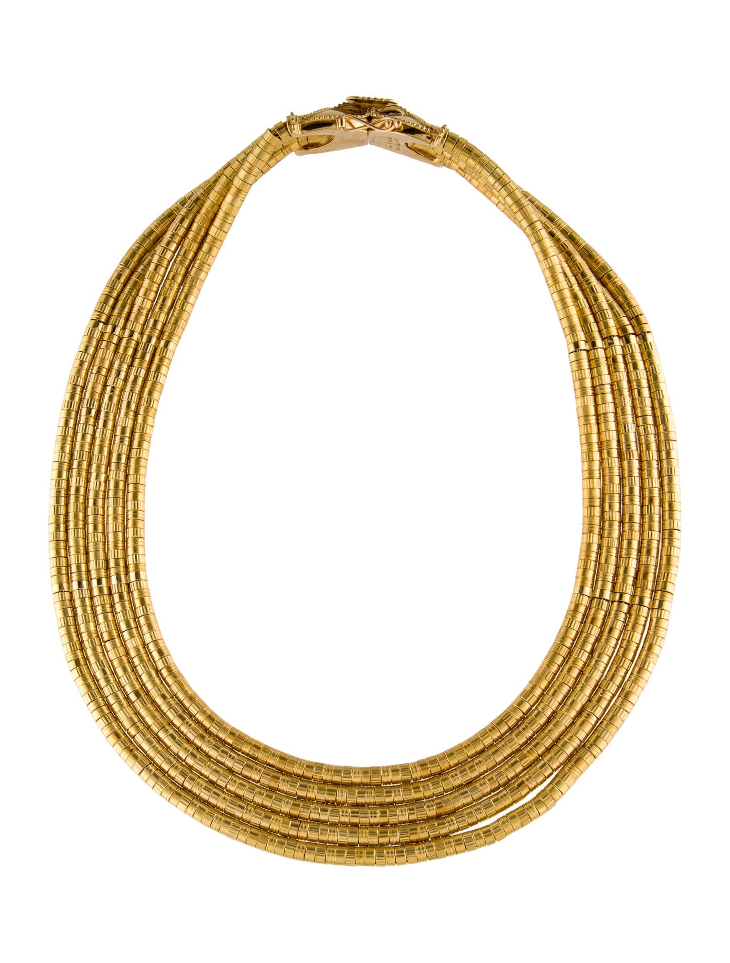 Lalaounis 18K Helen of Troy Flexible 5-Row Collar