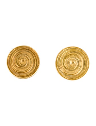 Lalaounis 18K Concentric Circle Earclips