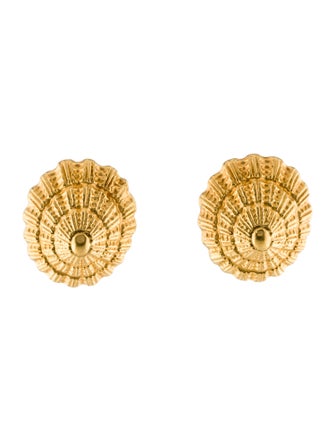 Lalaounis 18K Shell Motif Clip-On Earrings