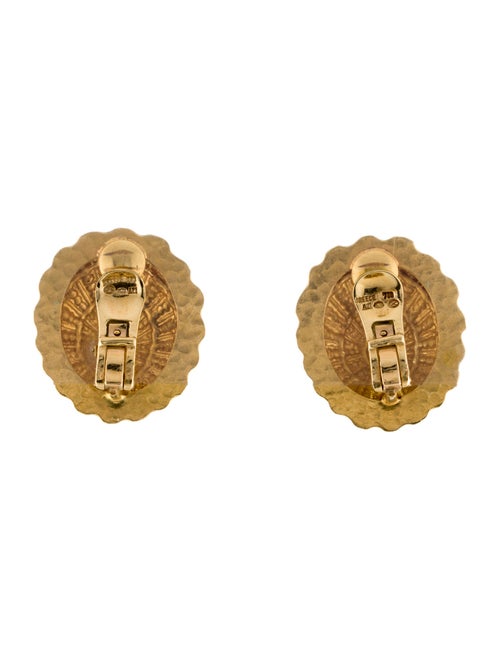 Lalaounis 18K Shell Motif Clip-On Earrings