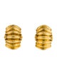 Lalaounis 18K Ridged Clip-On Earrings