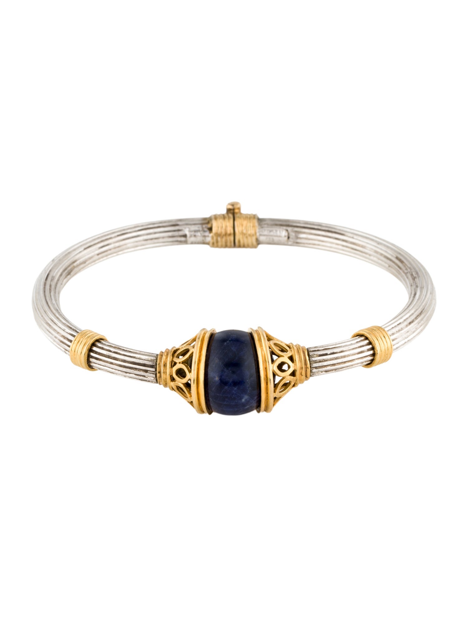 Lalaounis Sodalite Hinged Bangle