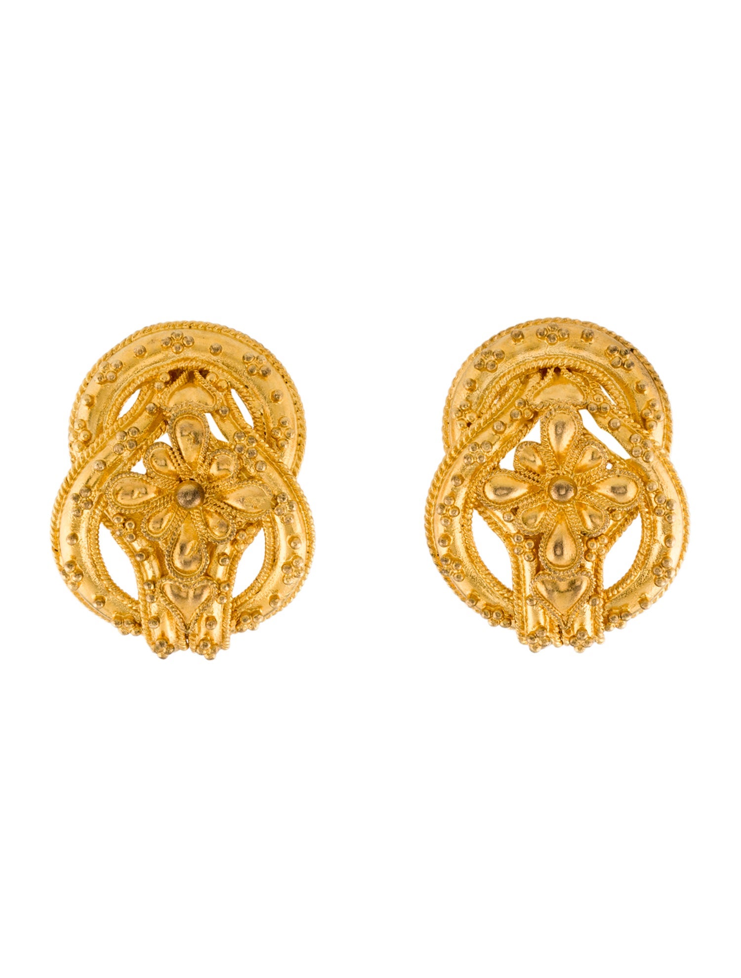 Lalaounis 18K Hercules Knot Earclips