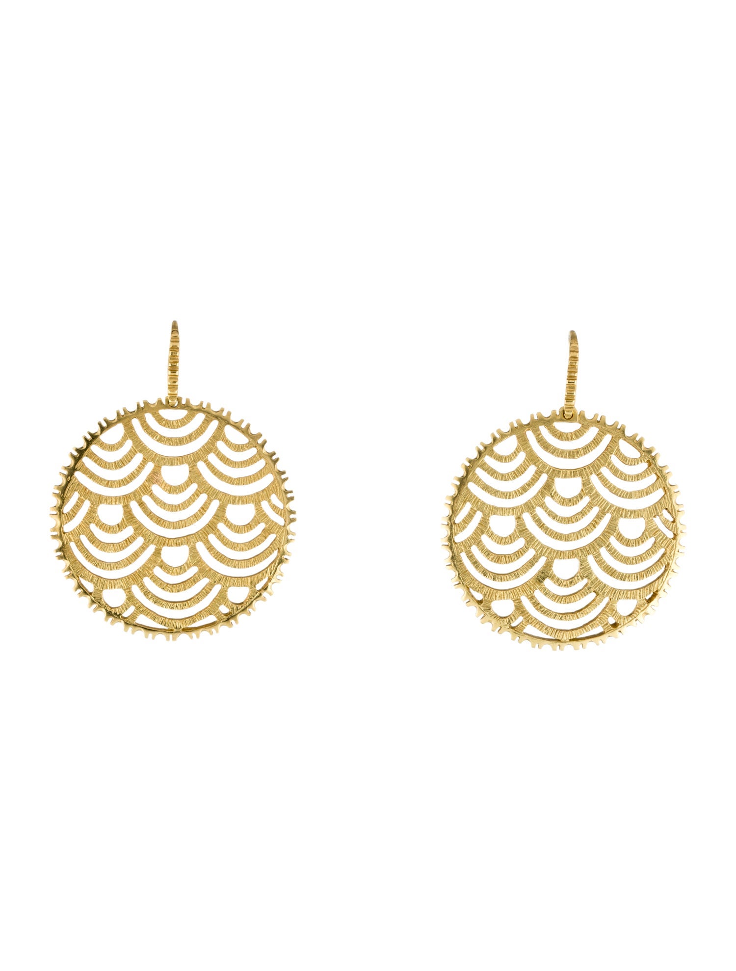 Lalaounis 18K Large Nubia Scallop Earrings