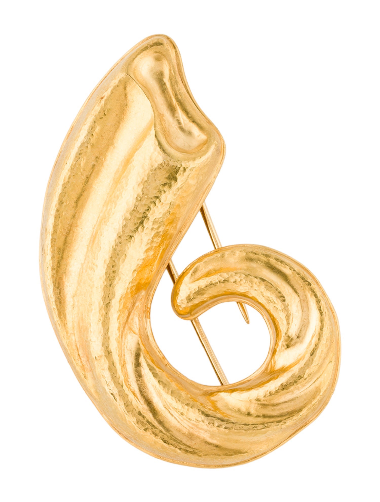 Lalaounis 18K Swirl Pin Brooch
