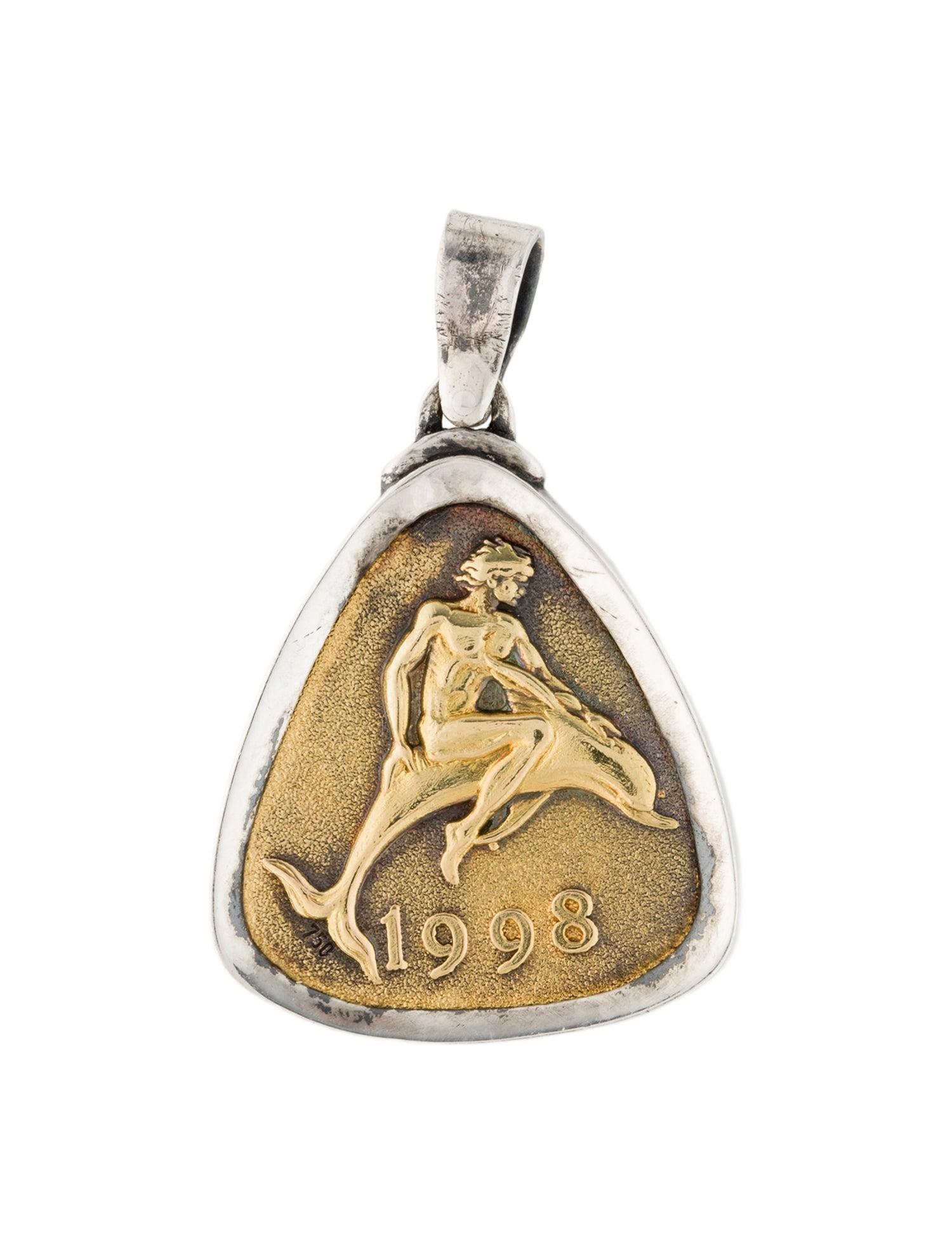 Lalaounis Vintage Two-Tone Godd Luck Dolphin Boy Pendant