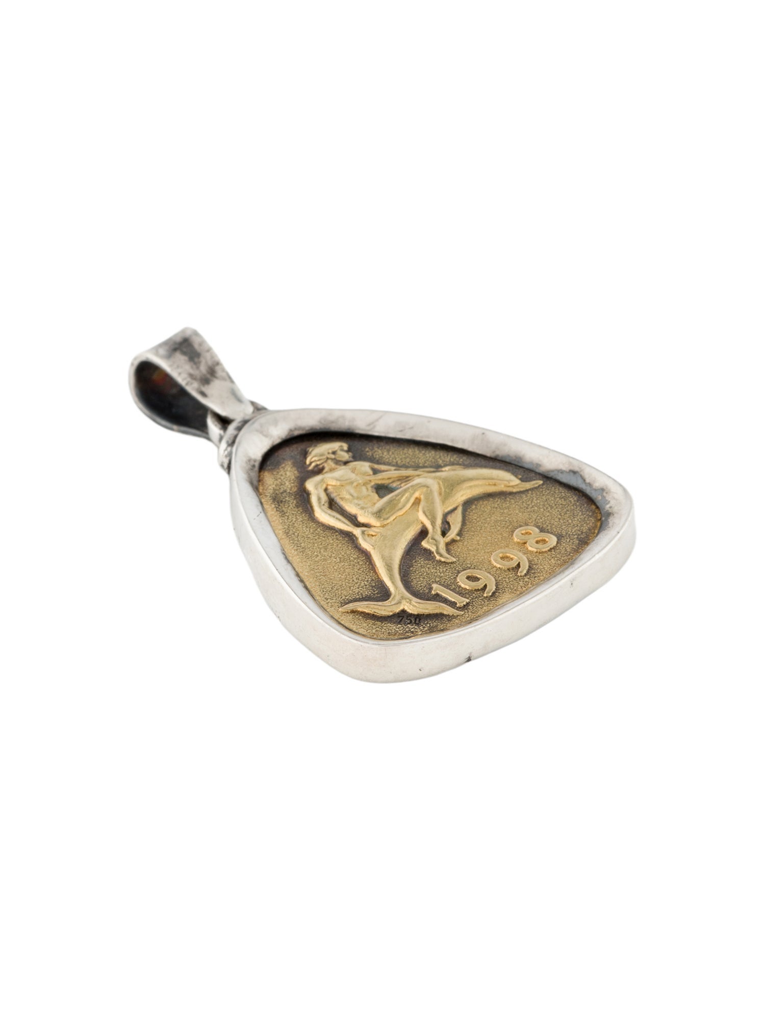 Lalaounis Vintage Two-Tone Godd Luck Dolphin Boy Pendant