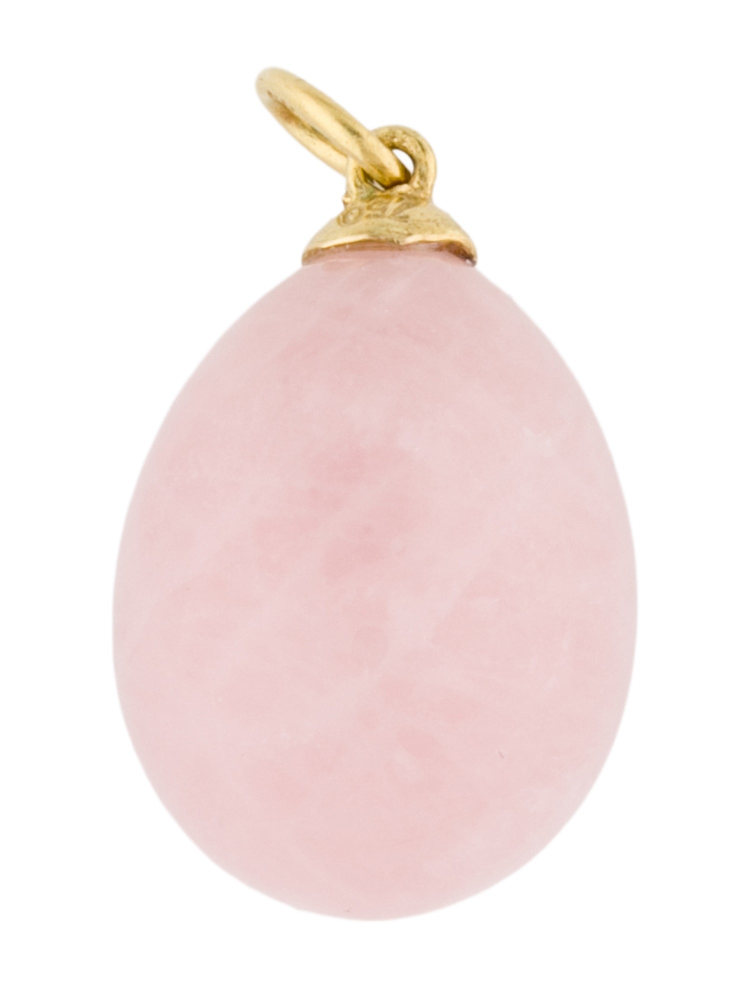 Lalaounis 18K Rose Quartz Egg Pendant