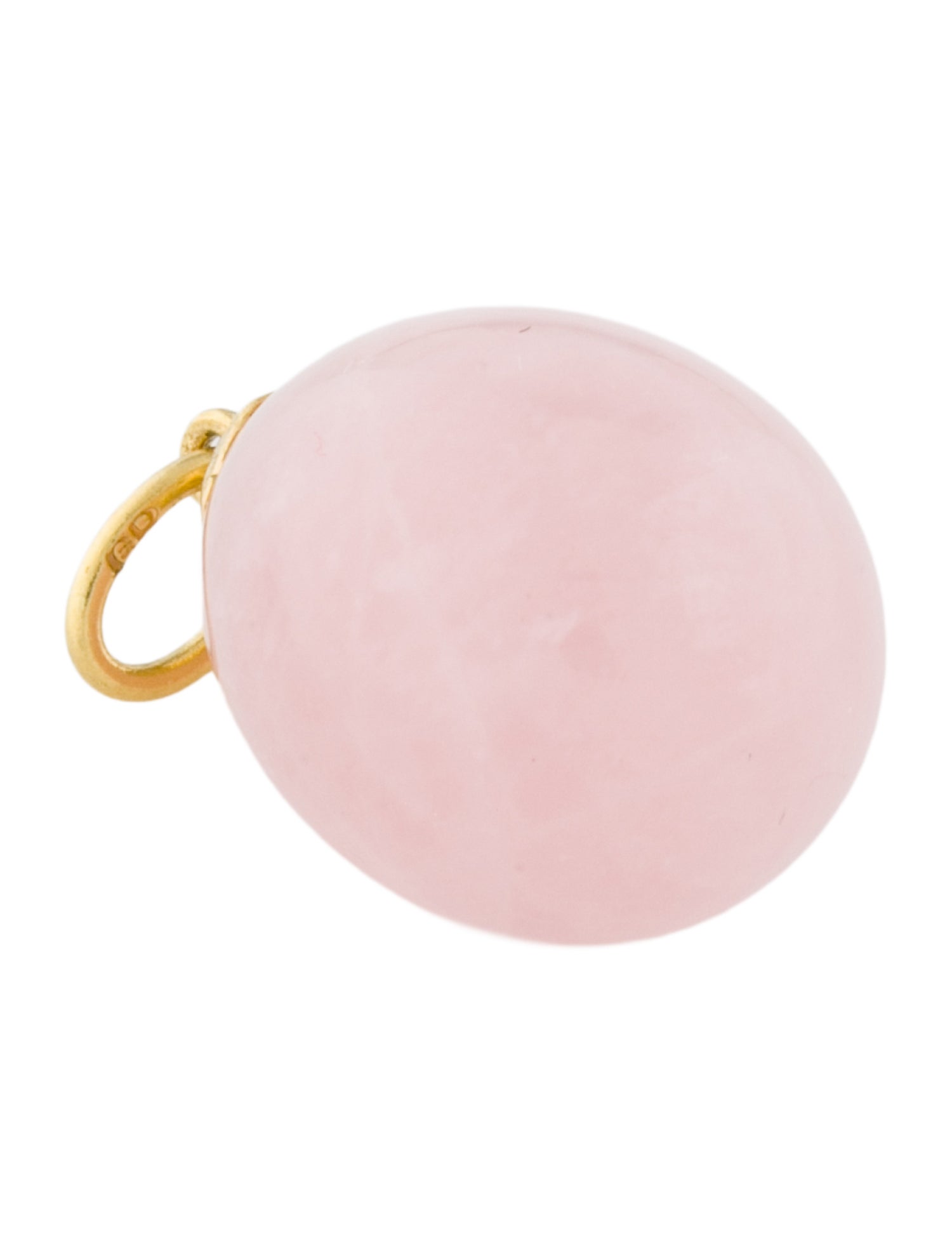 Lalaounis 18K Rose Quartz Egg Pendant