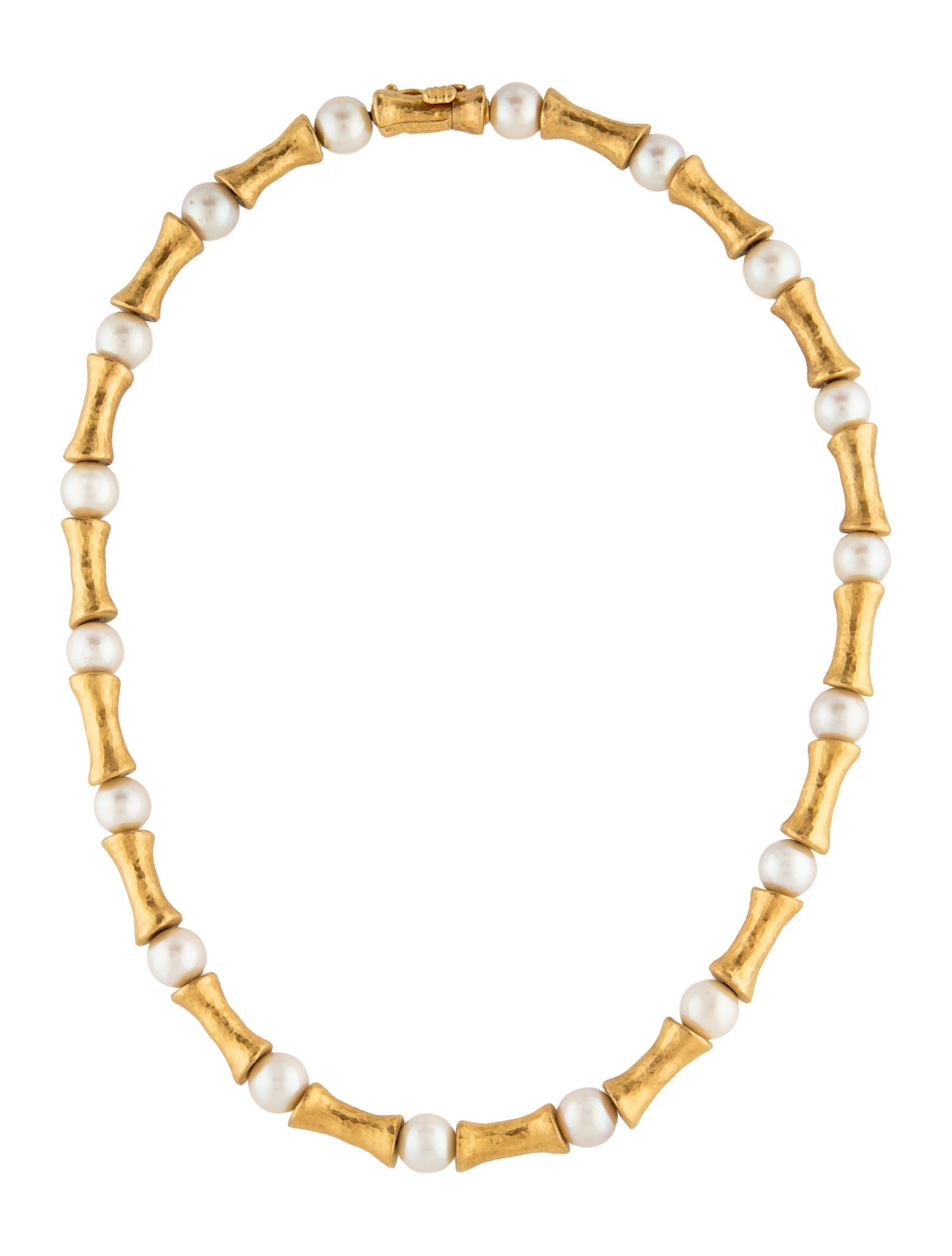 Lalaounis 18K Pearl Station Necklace
