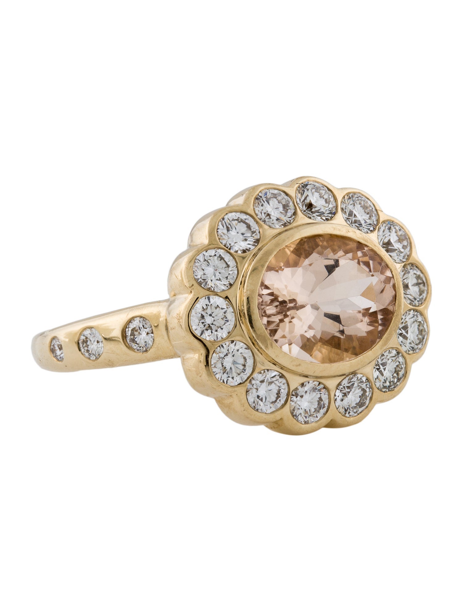 Marlo Laz 14K Morganite & Diamond Alexandra Cocktail Ring