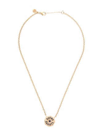 Marlo Laz 14K Sapphire & Diamond Mini Porta Fortuna Pendant Necklace