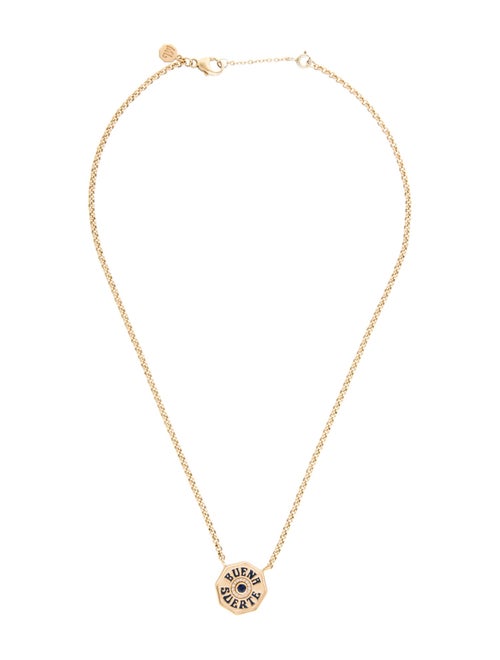 Marlo Laz 14K Sapphire & Diamond Mini Porta Fortuna Pendant Necklace
