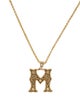 Marlo Laz 14K Diamond Small Southwestern Letter 'M' Pendant Necklace