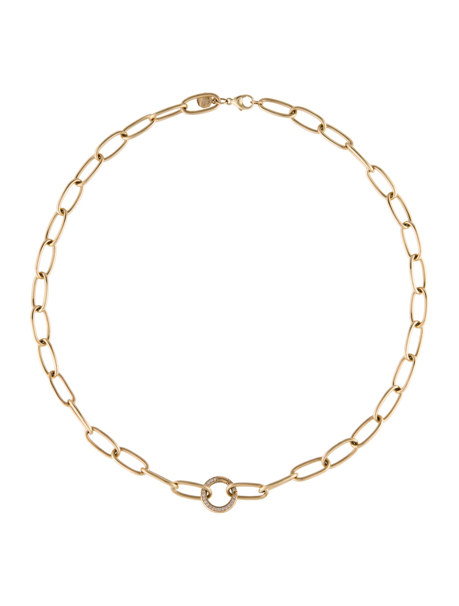 Marlo Laz 14K Diamond Sardinia III Chain Necklace