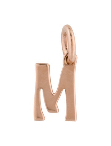 Pre-owned Marlo Laz 14k Initial "m" Charm In Multi