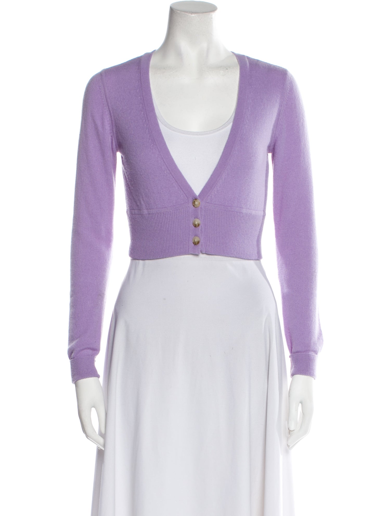 LOULOU Cashmere Plunge Neckline Sweater