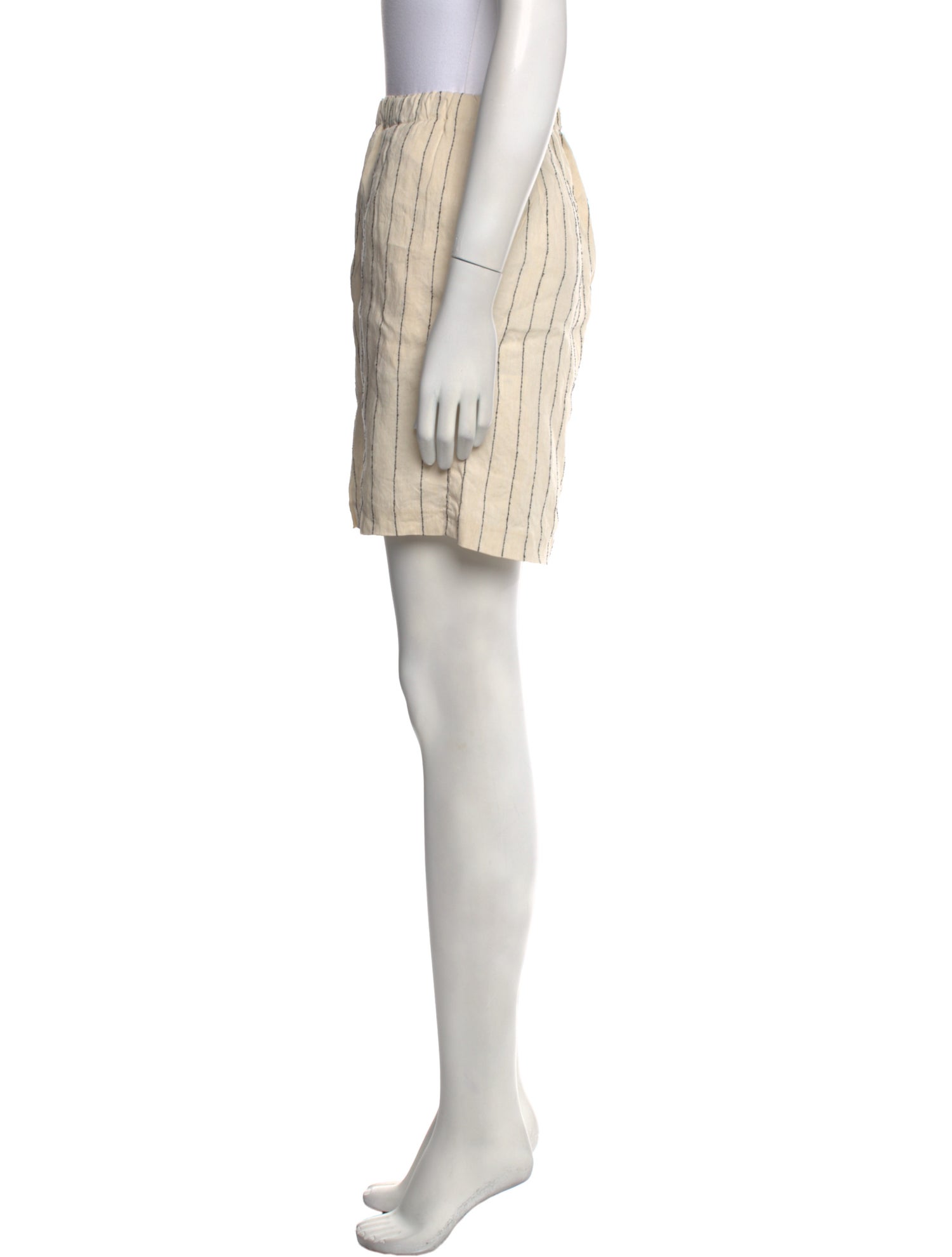 LOULOU Striped Mini Shorts