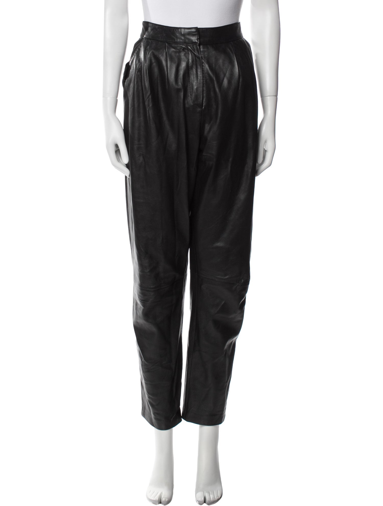 LOULOU Leather Straight Leg Pants
