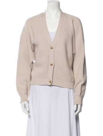 Loulou Knitwear Cashmere Plunge Neckline Sweater XS