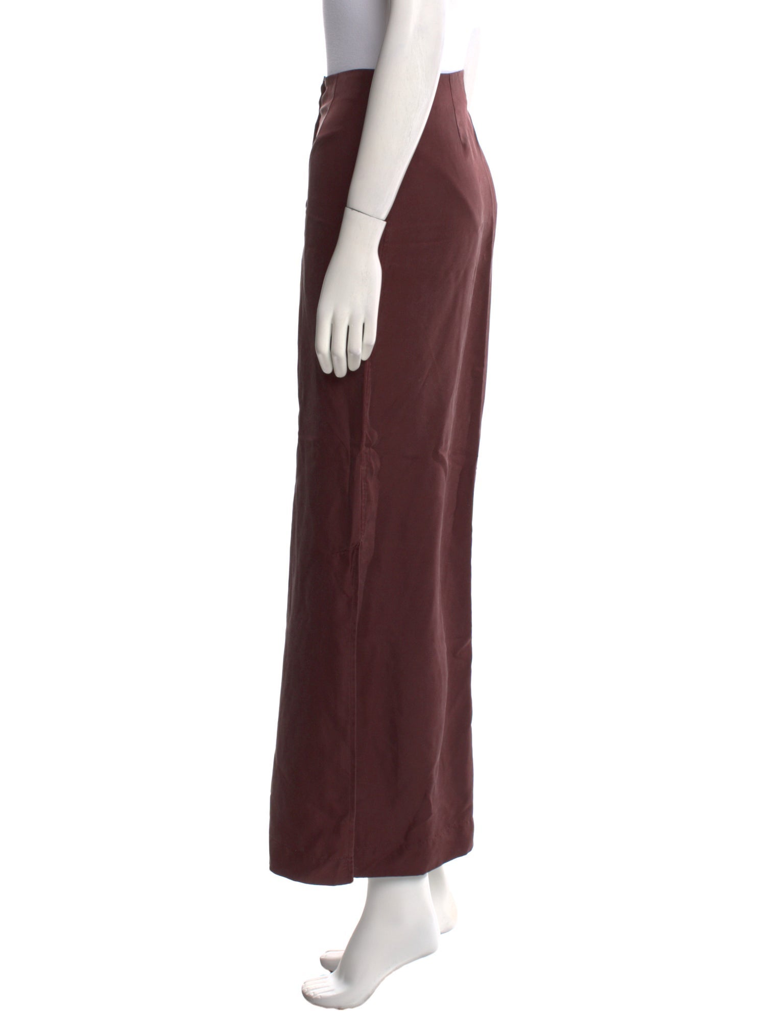 LOULOU Silk Midi Length Skirt