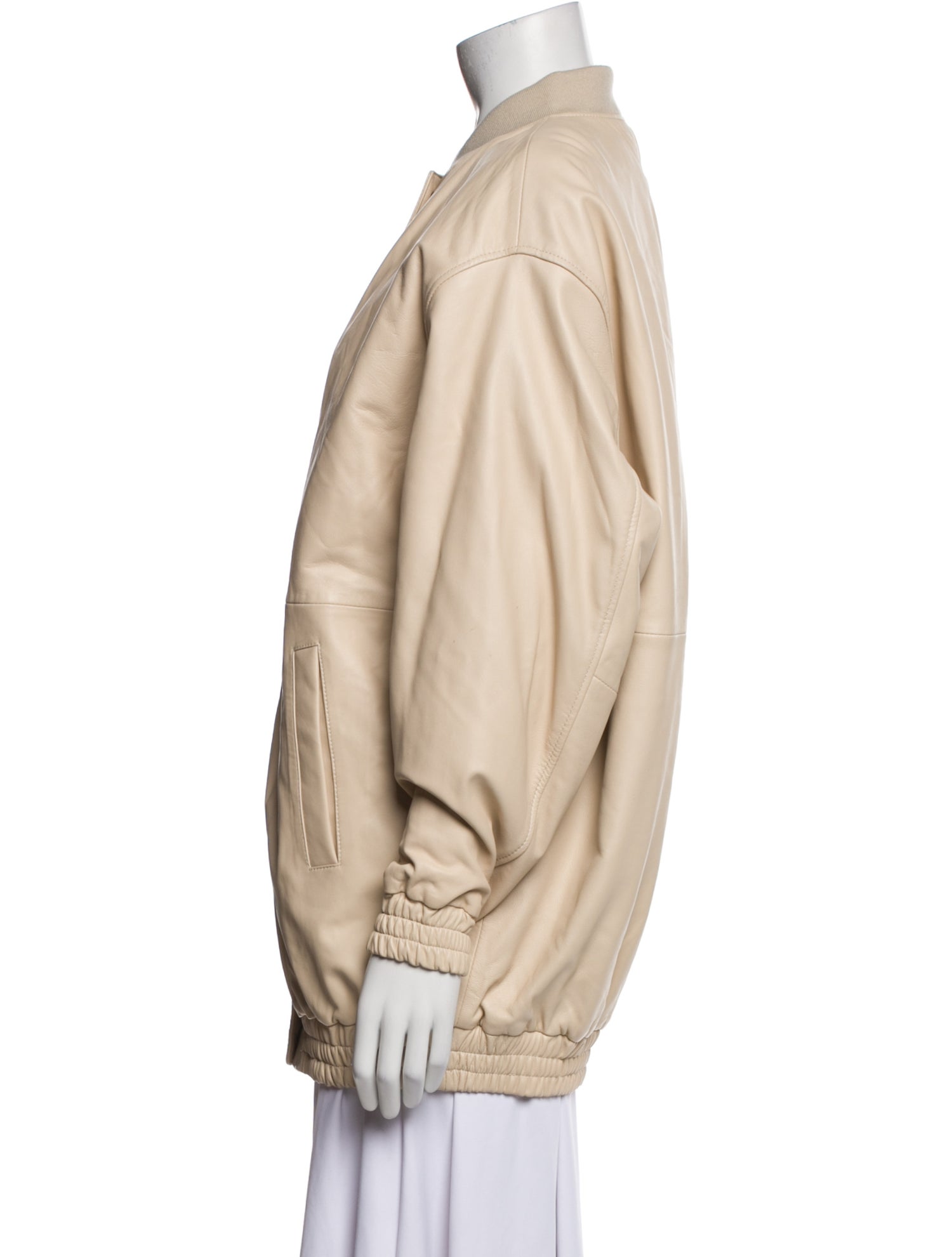 LOULOU Leather Bomber Jacket