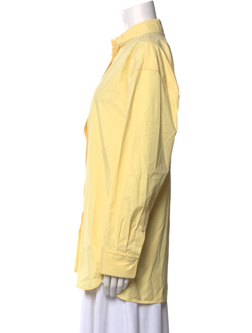 LOULOU Long Sleeve Button-Up Top