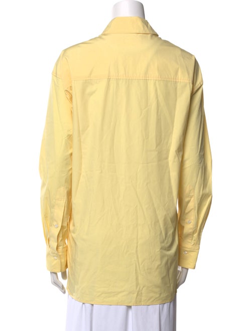 LOULOU Long Sleeve Button-Up Top