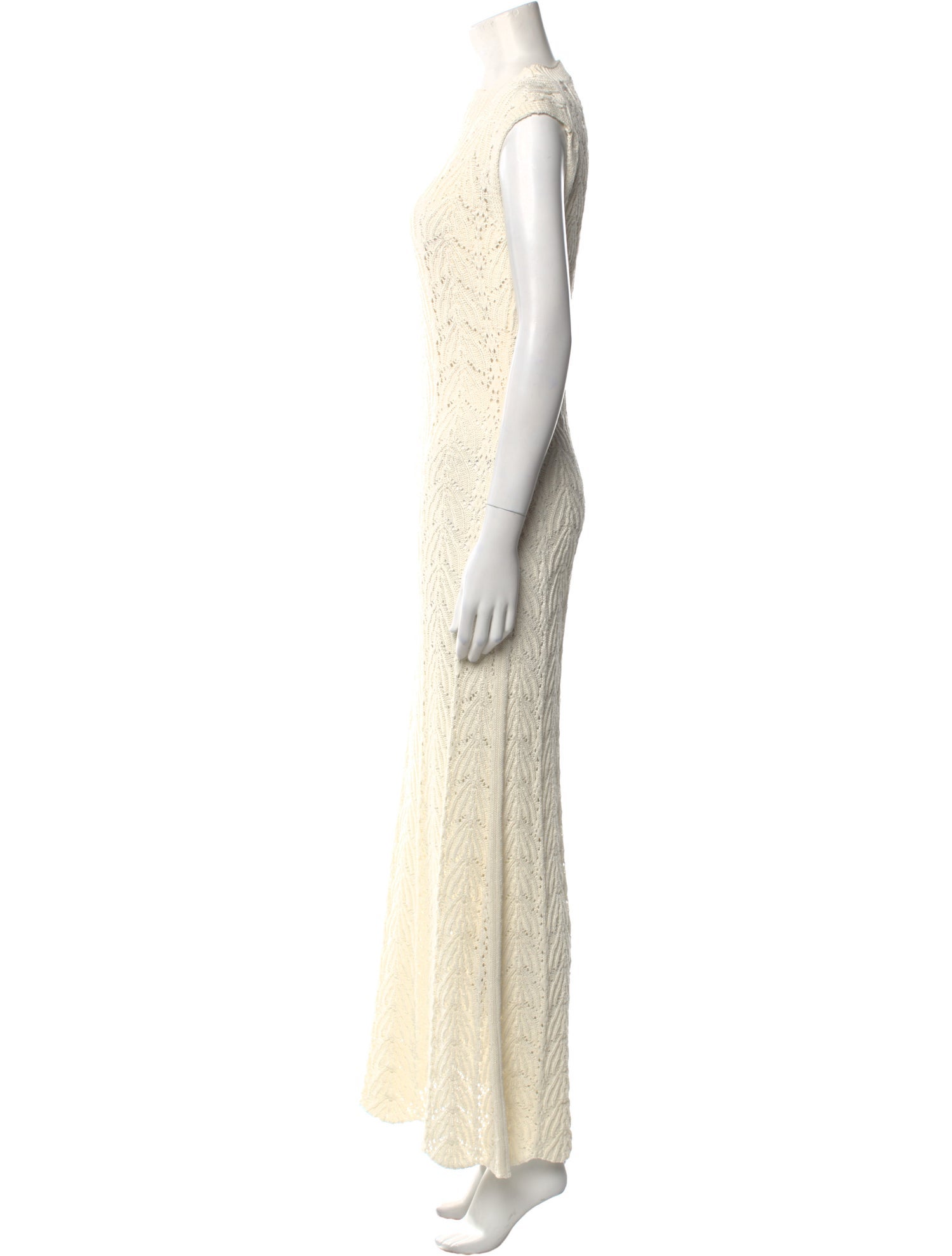 LOULOU Lace Pattern Long Dress