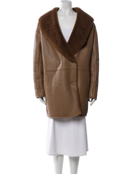 LOULOU Leather Fur Coat