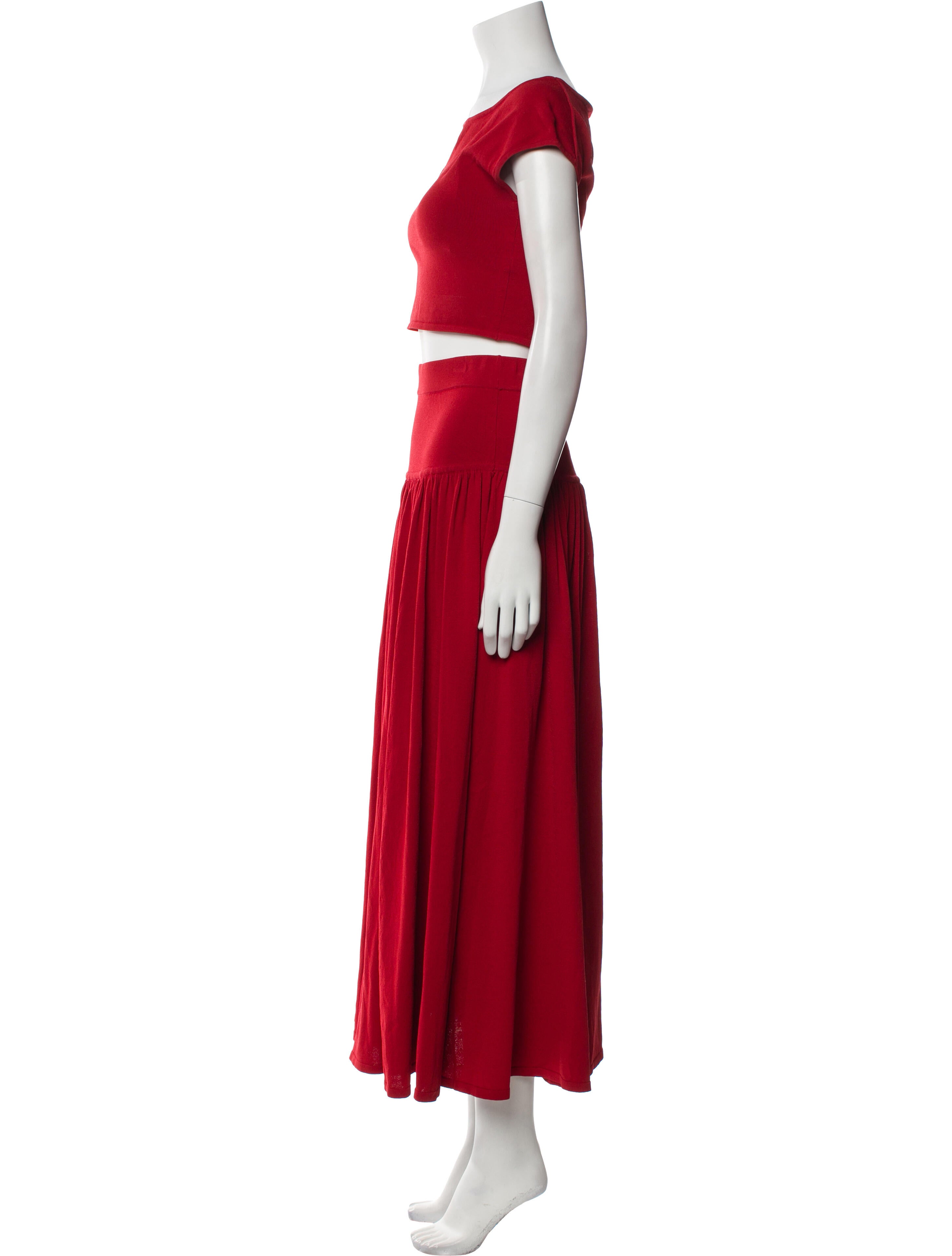 LOULOU Ruffle Embellishment Skirt Set