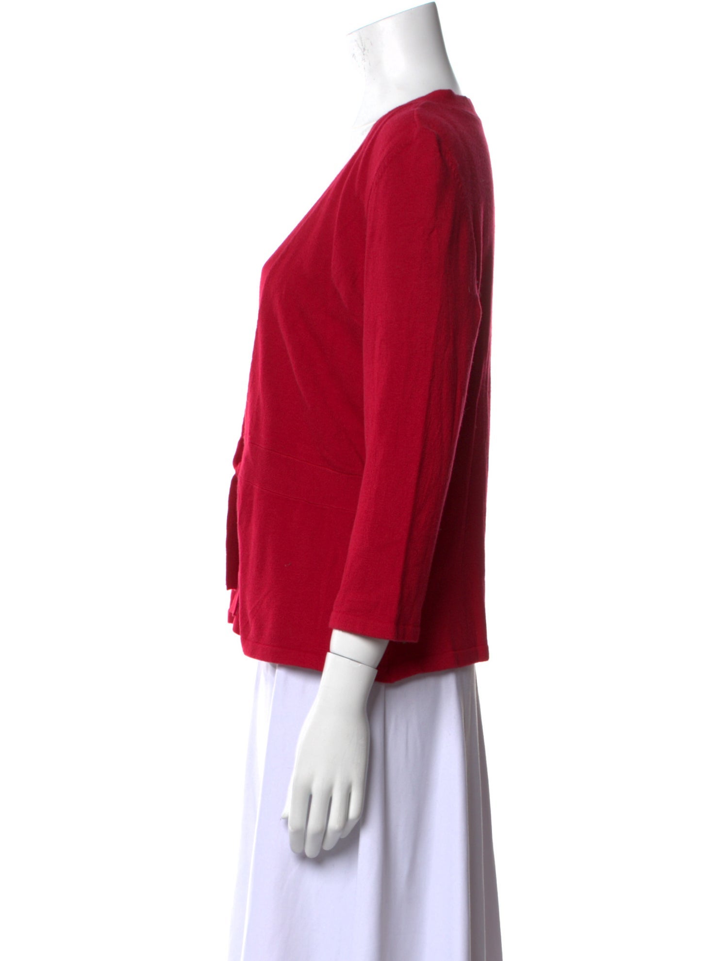 LOULOU Square Neckline Three-Quarter Sleeve Blouse