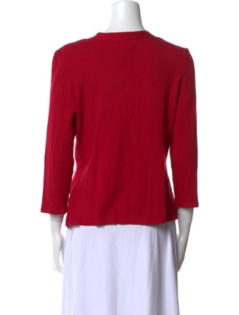 LOULOU Square Neckline Three-Quarter Sleeve Blouse