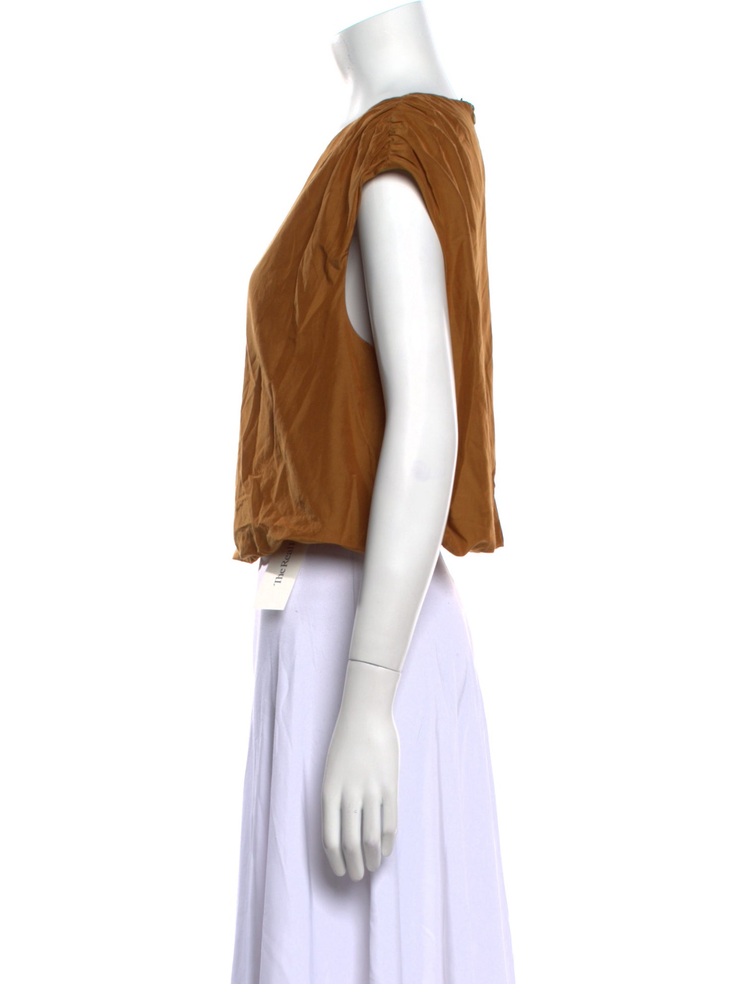 LOULOU Bateau Neckline Short Sleeve Crop Top w/ Tags