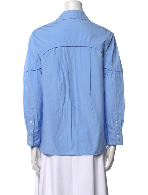 LOULOU Long Sleeve Button-Up Top